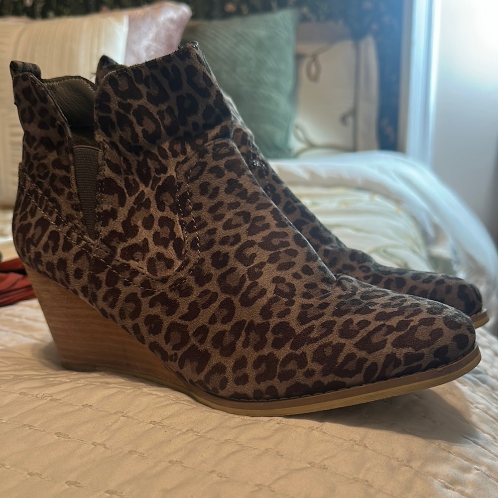 Leopard Print Ankle Boots
